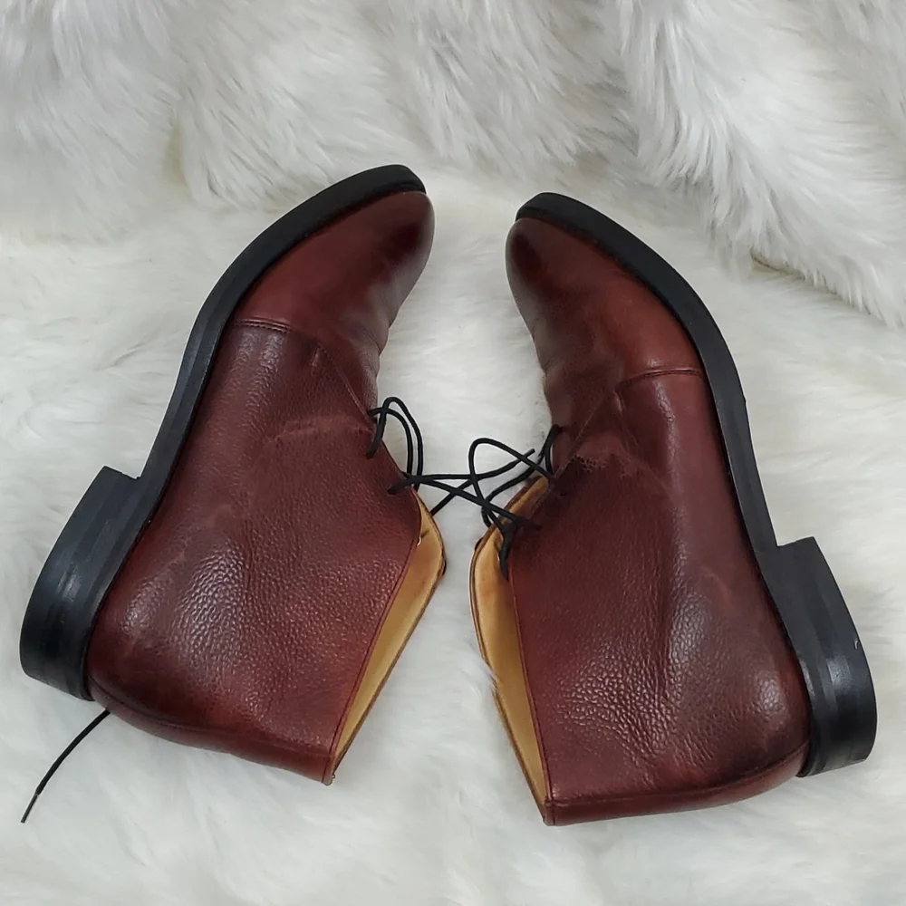 Peal & Co Brooks brothers leather lace brown shoes men size 9
